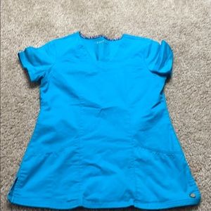 Blue scrub top